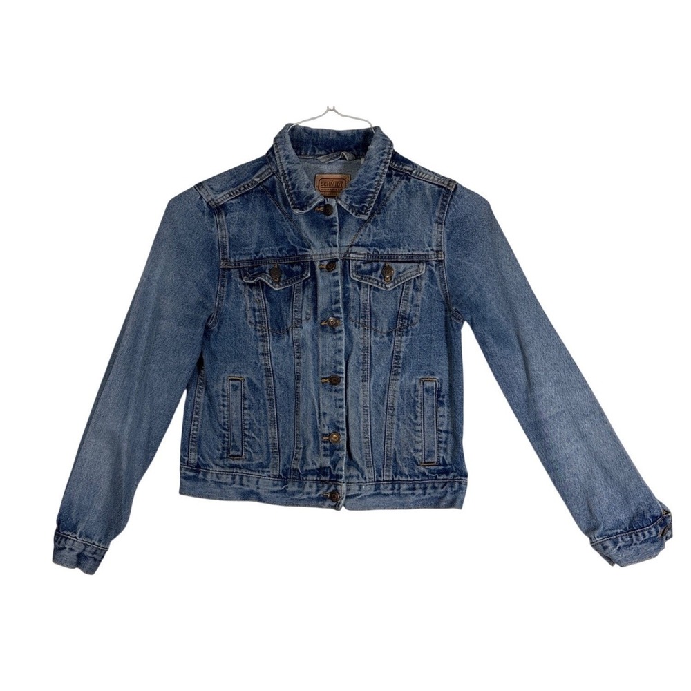 CE Schmidt Workwear Womens Denim Jacket Medium Wash Blue Cotton S 19R7791N